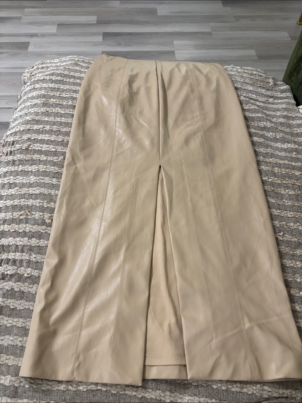 Zara faux leather strapless 
BLOGGERS FAVORITE
 Cream Midi Dress Size M NWOT - Picture 5 of 15